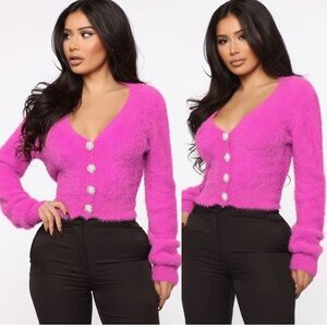 New fashion nova fuzzy cardigan
